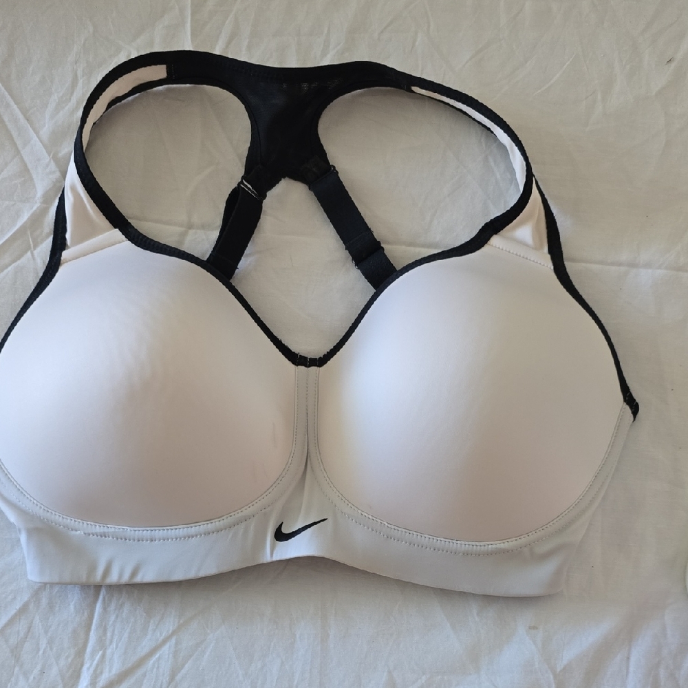 Nike Black and White Racerback Sports Bra